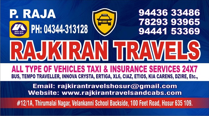 Rajkiran Travels and Cabs in Hosur